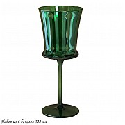 Набор из 6 бокалов 322 мл Rainbow green Lenardi