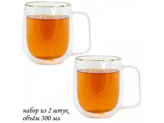 Набор кружек с двойными стенками Lenardi 300 мл