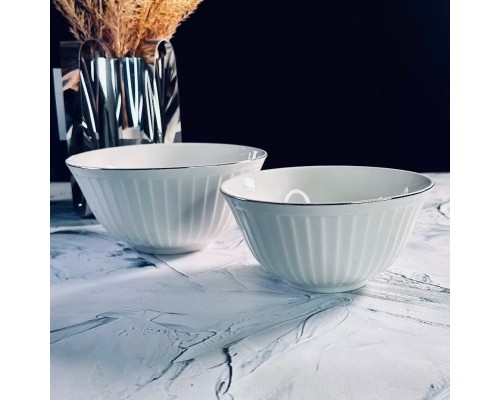 Набор из 6 салатников 15 см Marzipan grey Lenardi