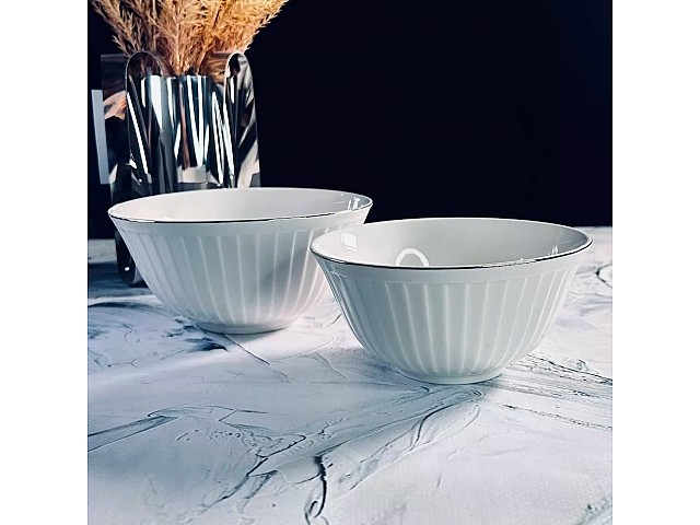 Набор из 6 салатников 15 см Marzipan grey Lenardi