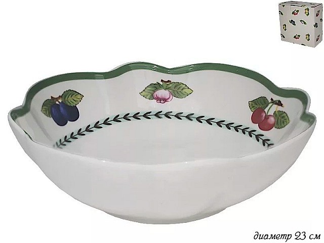 Салатник 23 см Фрукты Lenardi
