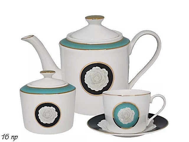 Чайный сервиз Седая роза Lenardi 14 предметов