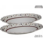 Набор из 2 овальных блюд Новогодний Lenardi 35 см