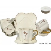 Чайный набор Lenardi Flowers белый 12 предметов 250 мл