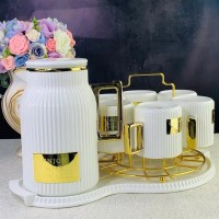 Чайный сервиз Lenardi Линии белый 10 предметов 270 мл