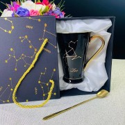 Кружка Зодиак Лев Lenardi 390 мл с ложкой