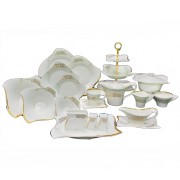 Чайно-столовый сервиз Lenardi Стразы золото на 12 персон 100 предметов