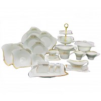 Чайно-столовый сервиз Lenardi Стразы золото на 12 персон 100 предметов