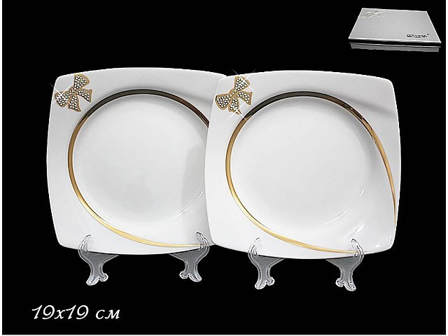 Набор из 2-х тарелок 19 см Lenardi Бантик