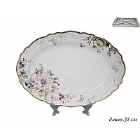 Овальное блюдо Хризантемы Lenardi 31 см