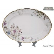 Овальное блюдо Lenardi Хризантемы 41 см