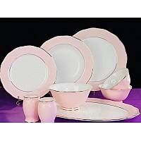 Обеденный сервиз Pink Lenardi на 6 персон 24 предмета