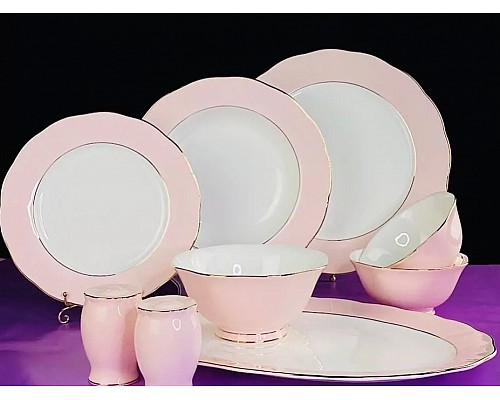 Обеденный сервиз Pink Lenardi на 6 персон 24 предмета