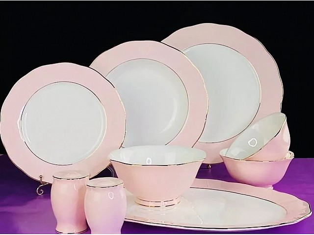 Обеденный сервиз Pink Lenardi на 6 персон 24 предмета