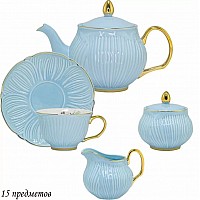 Чайный сервиз Медея Lenardi на 6 персон 15 предметов голубой