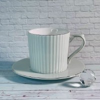 Кофейный набор на 6 персон 12 предметов Шарм Lenardi серый