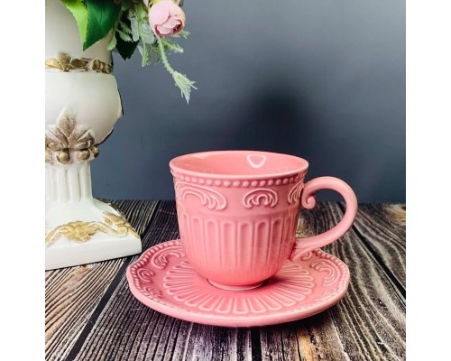 Чайный набор Бавария Lenardi розовый 12 предметов 250 мл