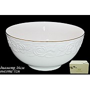 Салатник 16 см Lenardi Белая роза