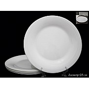 Набор 6 тарелок Lenardi White 28 см