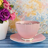 Чайный набор на 6 персон 12 предметов 250 мл Viola Lenardi розовый