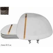 Набор тарелок Lenardi Tekito белый 30 см 6 шт