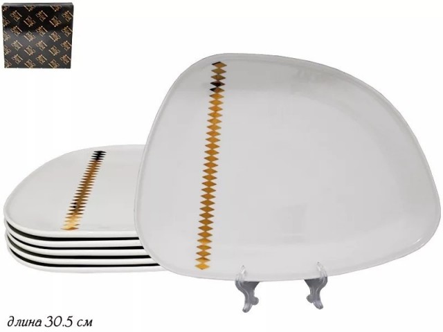 Набор тарелок Lenardi Tekito белый 30 см 6 шт