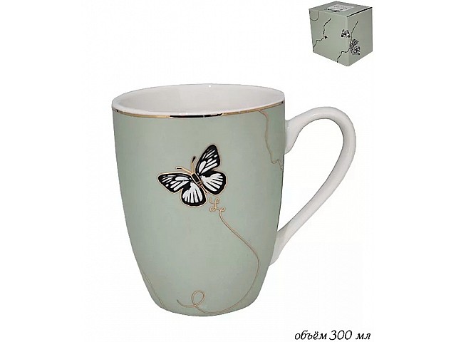 Кружка Lenardi Butterfly серый 300 мл