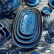 Овальное блюдо Aquamarine Lenardi 25*15 см