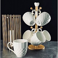 Набор из 6 кружек 340 мл на подставке Bamboo Lenardi