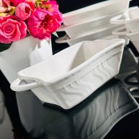 Набор из 6 квадратных салатников 15 см White Lenardi