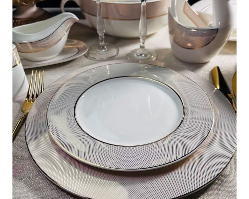 Набор 6 тарелок 22 см Золотая симфония Lenardi