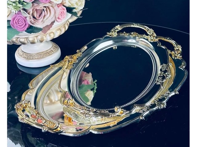 Набор из 2 овальных блюд 36 см и 43см Steel Lenardi