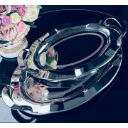 Набор из 2 овальных блюд 36 см и 43 см Steel Lenardi
