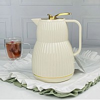 Термос 1000 мл Therm Lenardi бежевый золото