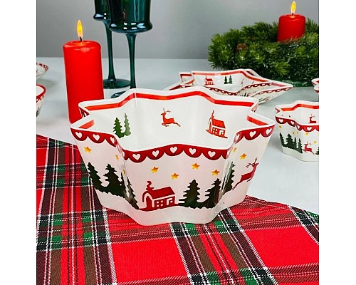 Cалатник 20 см Новогодний Lenardi