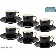 Кофейный набор Блеск Lenardi черный 100 мл 12 предметов