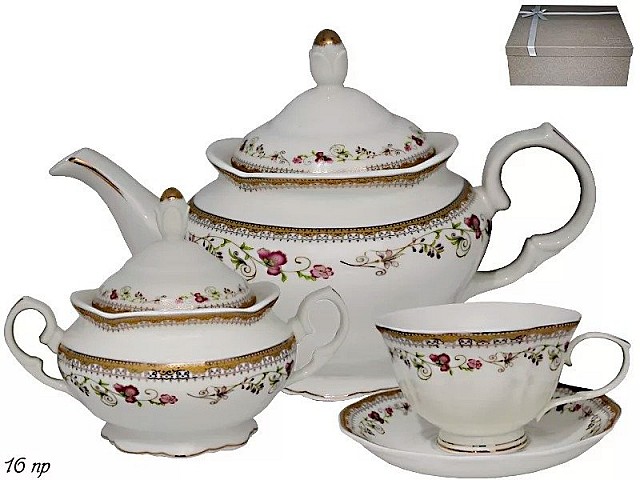 Чайный сервиз Lenardi Pease 16 предметов 250 мл