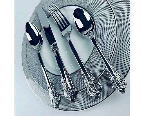 Набор столовых приборов Eclypse Barenhaft Lenardi на 6 персон 24 предмета серебристый