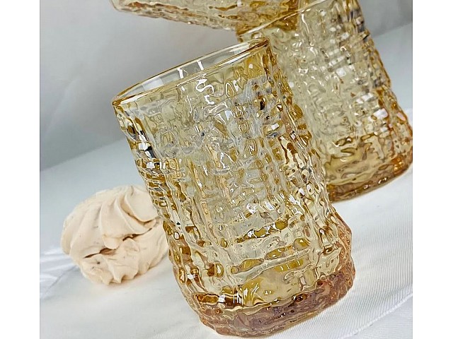 Набор из 6 стаканов 250 мл Glass Color Lenardi желтый