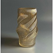 Декоративная ваза для цветов 24см Vase Lenardi желтая