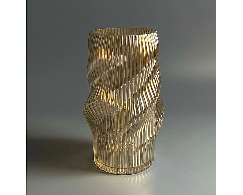 Декоративная ваза для цветов 24см Vase Lenardi желтая