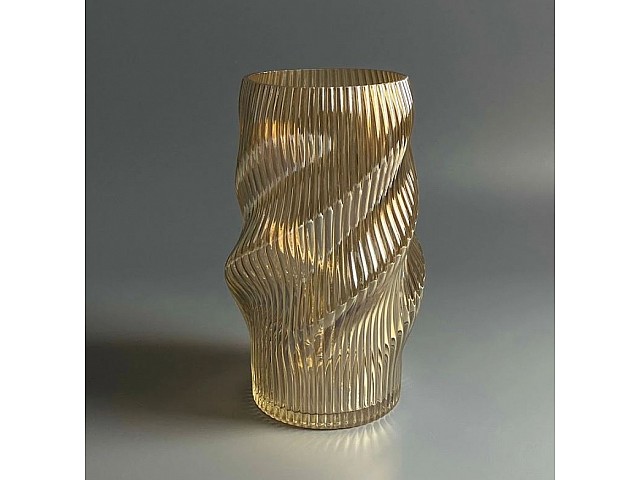 Декоративная ваза для цветов 24см Vase Lenardi желтая