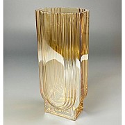 Декоративная ваза для цветов 30см Vase Lenardi желтая