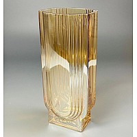 Декоративная ваза для цветов 30см Vase Lenardi желтая