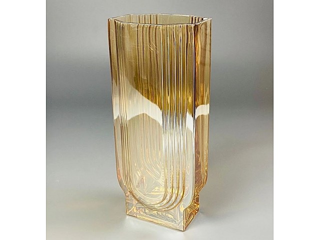 Декоративная ваза для цветов 30см Vase Lenardi желтая