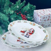 Набо из 2 овальных блюд Новогодний Lenardi 30 см