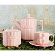 Чайный сервиз Stripe Lenardi на 6 персон 14 предметов розовый