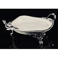 Блюдо фигурное 33 см Atlantis Lenardi на ножках с ручками