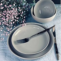 Обеденный сервиз на 6 персон 24 предмета Lesto Lenardi серый