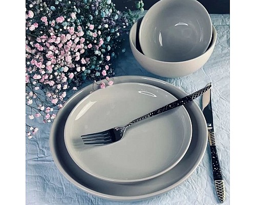 Обеденный сервиз на 6 персон 24 предмета Lesto Lenardi серый Обеденный сервиз на 6 персон 24 предмета Lesto Lenardi серый